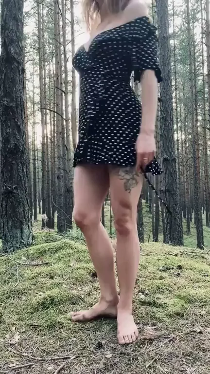 It is best to be naked before heading into woods, right? [gif]