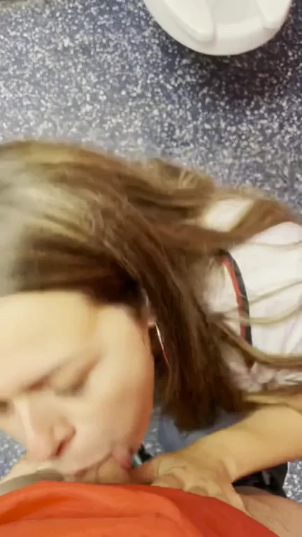 Got horny during the game so I went into the bathroom to suck some? [GIF]