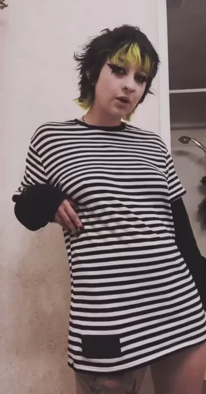 Emo TikTok Slut's First Nude Edit: Love My Perky Tits? 😈🔥