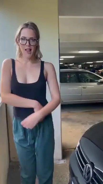 Parking Lot Ass Tease 🍑🚗🔥