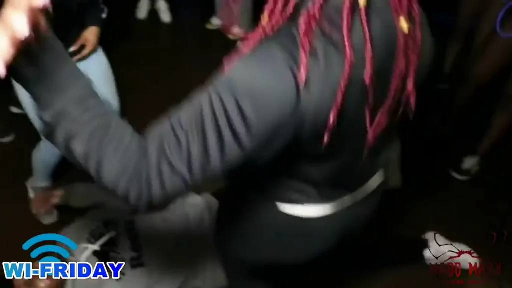 Ebony Babe Rips Leggings Doing Splits on Dude's Lap at Party! 🔥🍑💦