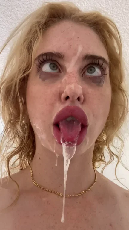 Chloe Cherry's Cum-Drooling Slut Face GIF