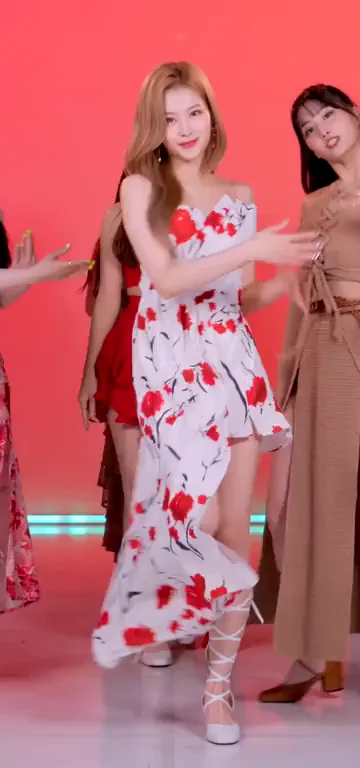 🔥 TWICE Sana's Slutty Flower Dress Dance Tease 💃🍑