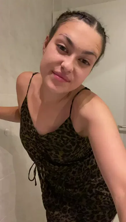 Cute Cam Slut in Leopard Dress Begs to Brighten Your Day 😘🍑