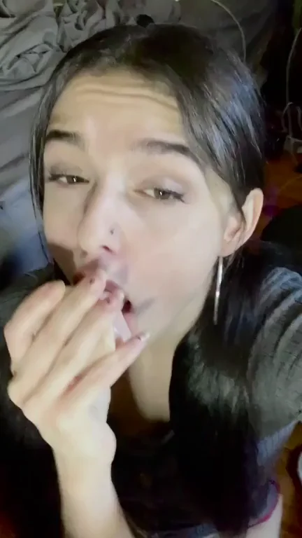 Kneeling Slut Begs for Cock with Thirsty Lips