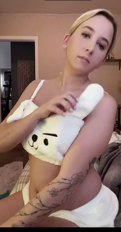 Outta Control Bunny Slut Teasing Her Pussy 😈🐰💦