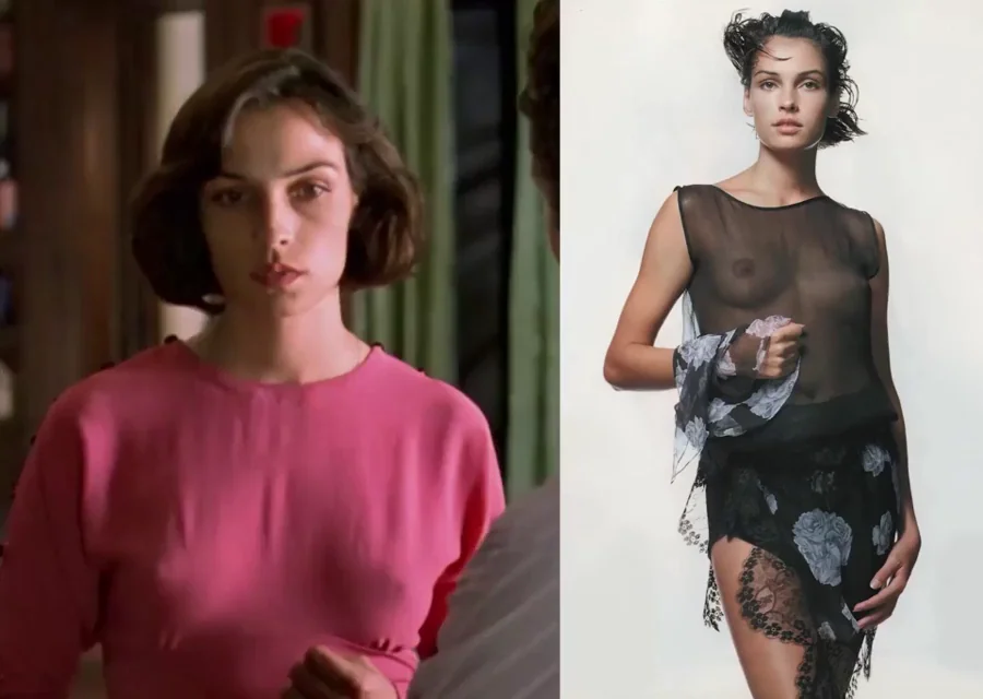 Famke Janssen's Teasing Pink Sweater & Sheer Slutty Lingerie Reveal 😈🔥
