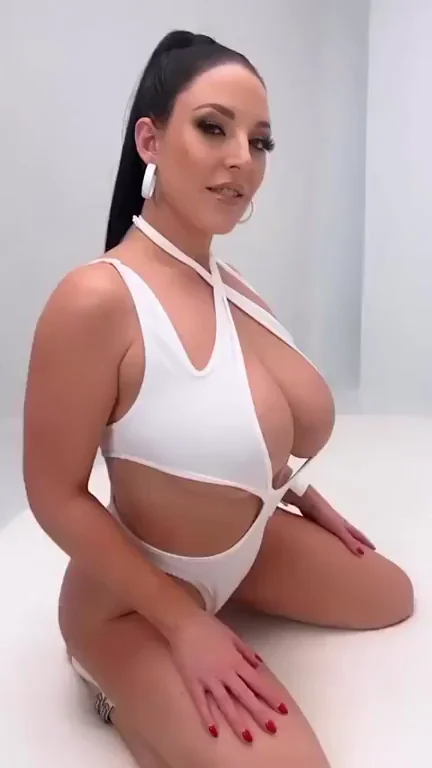 Angela White: Sexiest Slut Alive in White Bodysuit 😈💦