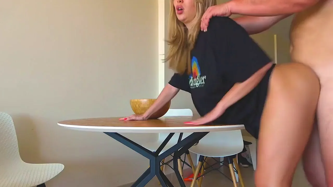 Ironing Board Amateur Wife's Slutty Pussy Pounded & Creampied
