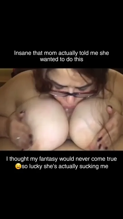 Mom's Fantasy Blowjob Bliss 💦👅 Big Tit MILF Sucks Son Off