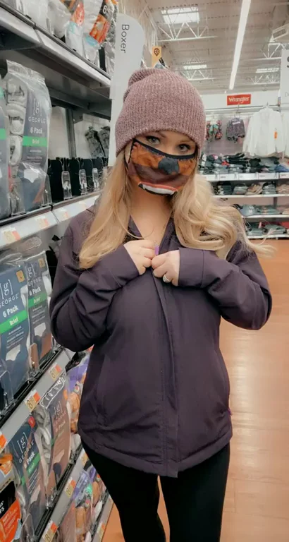 I hope the Walmart security guys like my big areolas : )