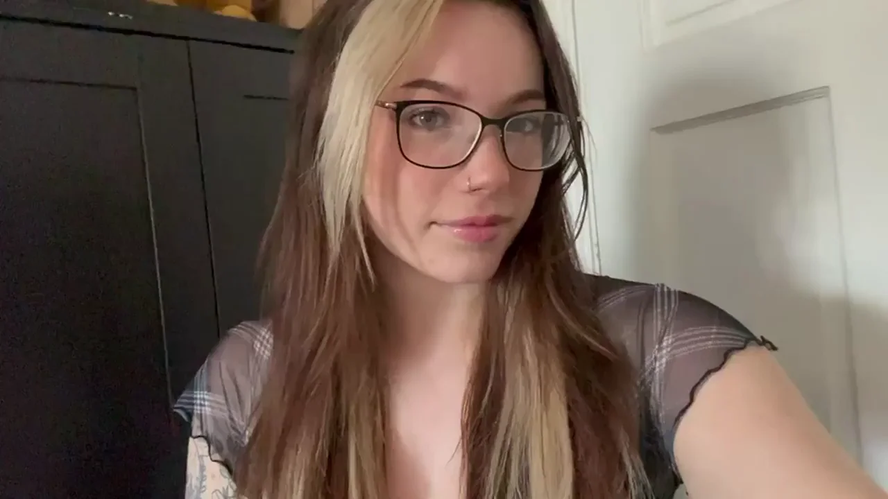 Pierced Nip Slutty Babe Teases with Her Horny Tits 😈🔥