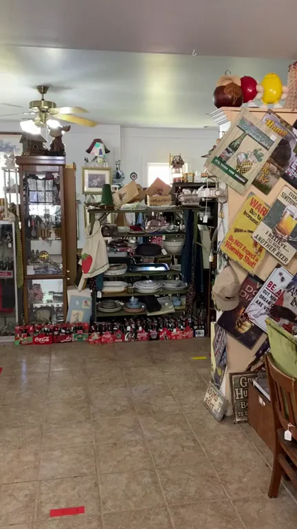 Having fun at an antique store