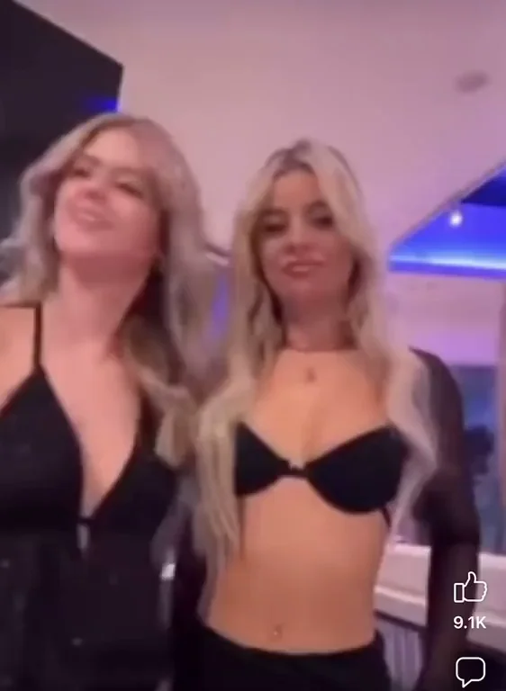 Mystery Blonde Bombshell: Hotwife Tease in Black Lingerie Duo