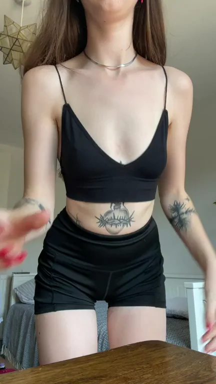 Wearing black down to my panties...