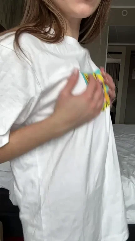 Squeeze My Perky Teen Tits Anytime You Want 😈🍈🍈 [GIF]