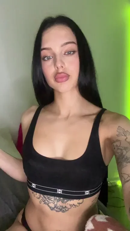 Petite Inked Tease Strips Bare for Your Eyes Only