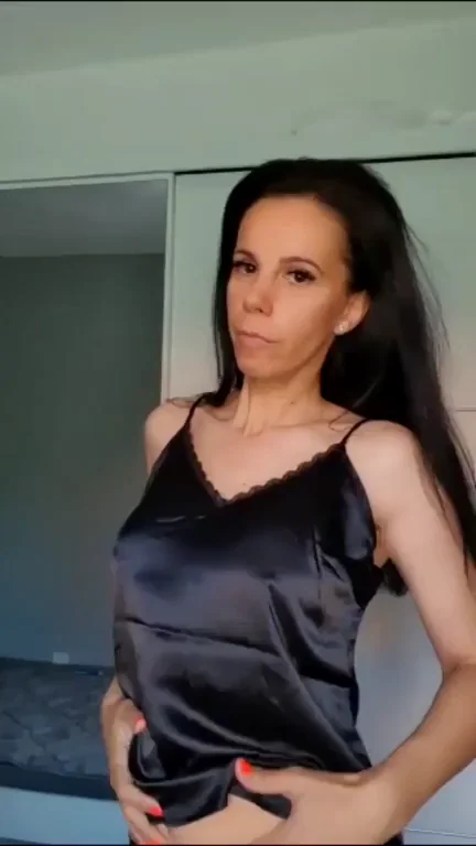 Warm & Experienced Slut Teases in Silky Nightie