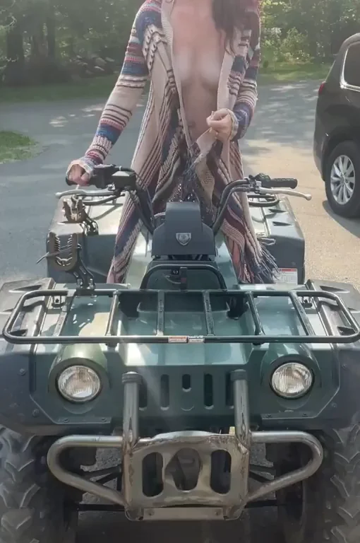 MILF's Quad Tease: Freckled Tits Ready to Ride More Than ATV