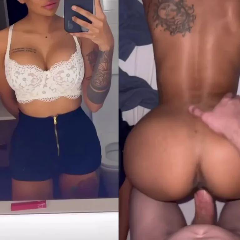 Ebony Babe's Night: Cute Selfie Tease to Thick Dick Booty Grip 🥵