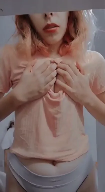 Nipple Tease Tingle: Pink-Haired Slut Pinches Her B-Cups Till Clit Throbs