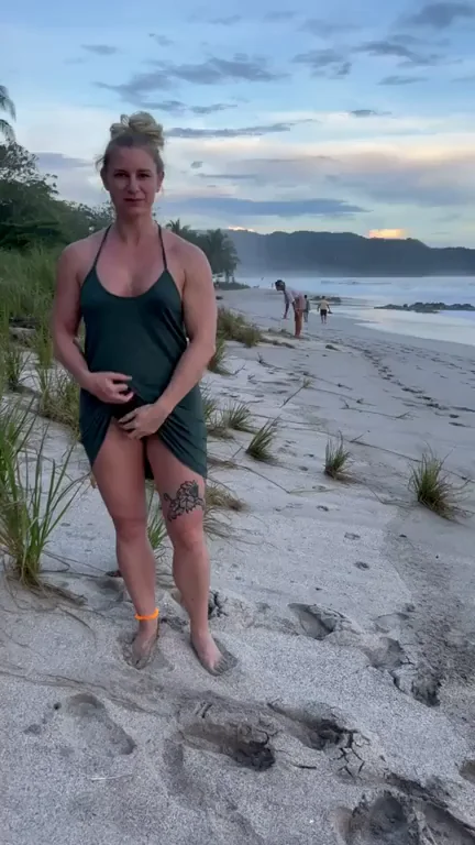 Flashing this pussy on the most beautiful beach