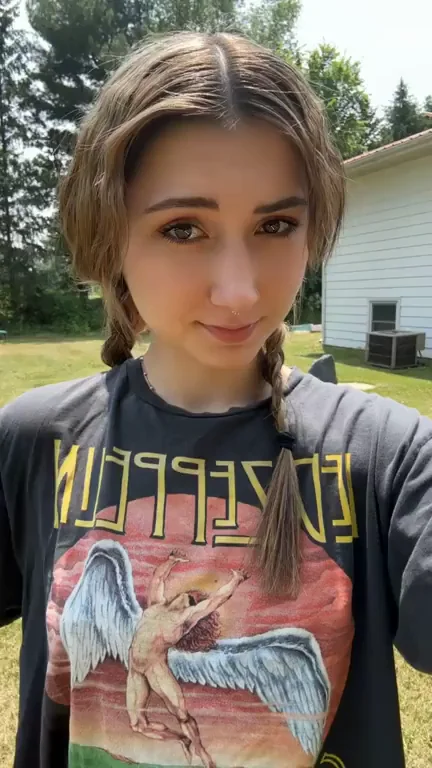 (F21) Petite Pigtail Babe's Outdoor Titty Bounce Tease
