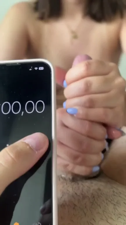 Making him cum in just one minute❤🤭