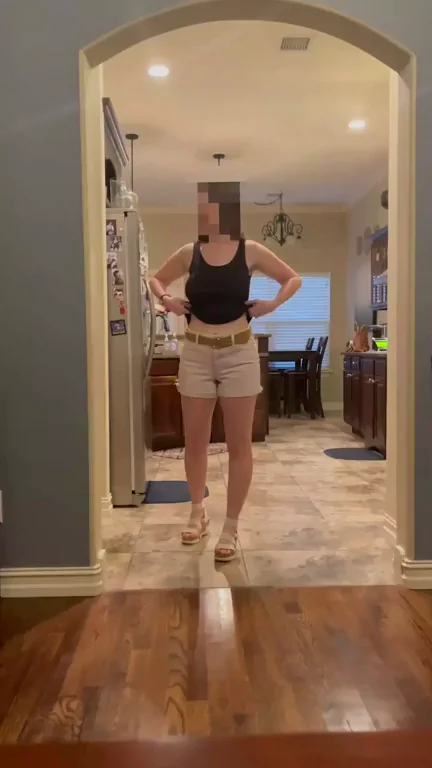 Naughty Wife's Slutty Signal: Thong Flash in Kitchen Archway 😈🍑
