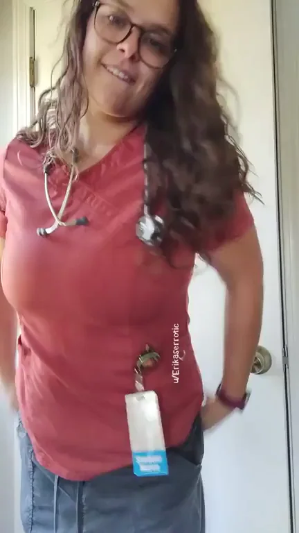🔥 Naughty Nurse's Quick Panties Tease Between Patients 😏💋