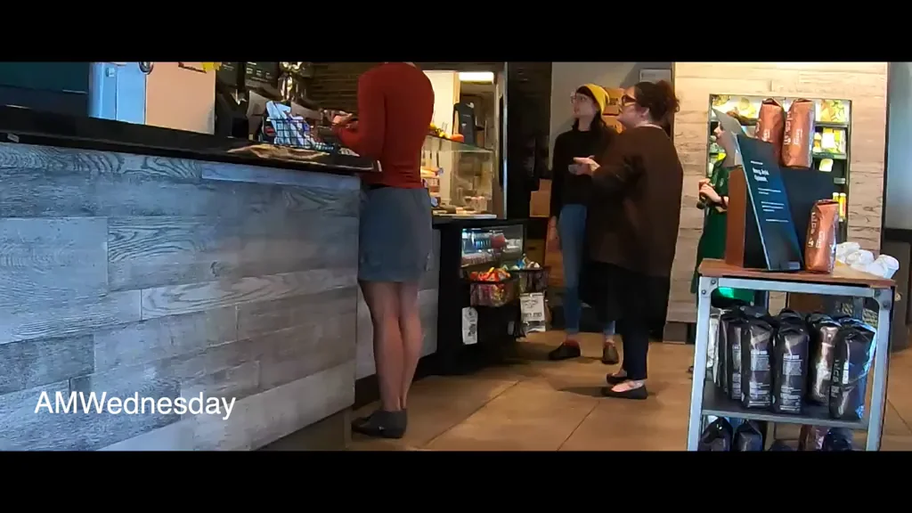 Slipping Off My Panties at Starbucks Right in Front of Strangers 😈☕
