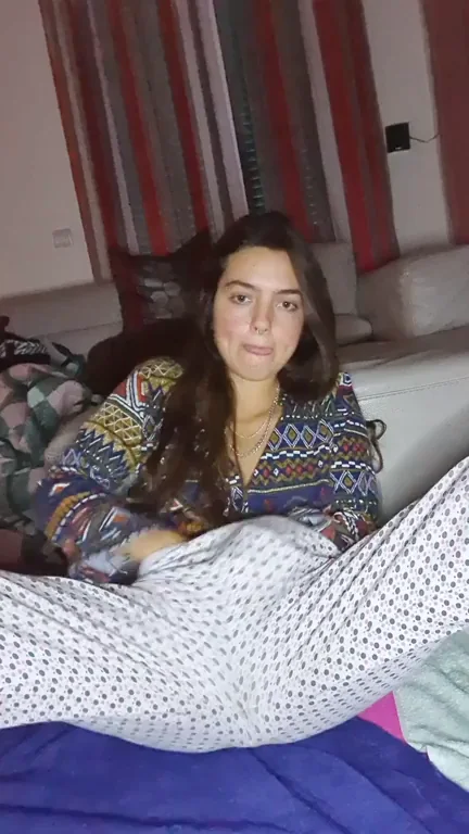 Cute Slut Teasing in Her Patterned PJs 😍🔥