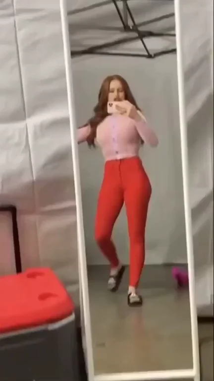 Madelaine Petsch's Slutty Red Leggings Booty Tease