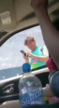 She let's a stranger touch her