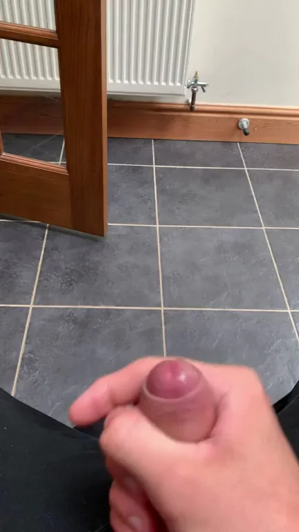 Thick Load Tease by the Radiator