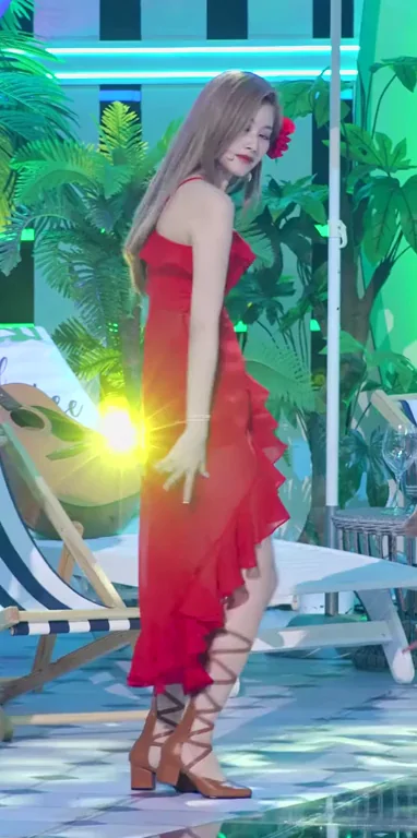 🔥 Sana from TWICE Teasing in Slutty Red Dress 💦 Kpop Fap Fuel