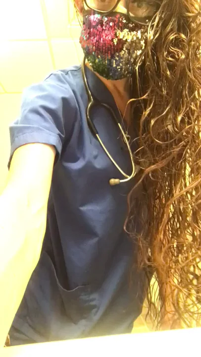 Naughty Nurse Spreads Her Juicy Ass & Pussy in Scrubs 😈🍑💦