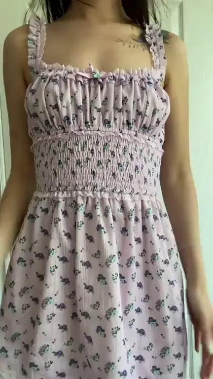 do you like what i’m hiding under my dress?