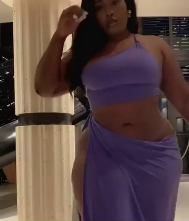 Thick Thigh Queen in Purple Slutwear 🔥🍑