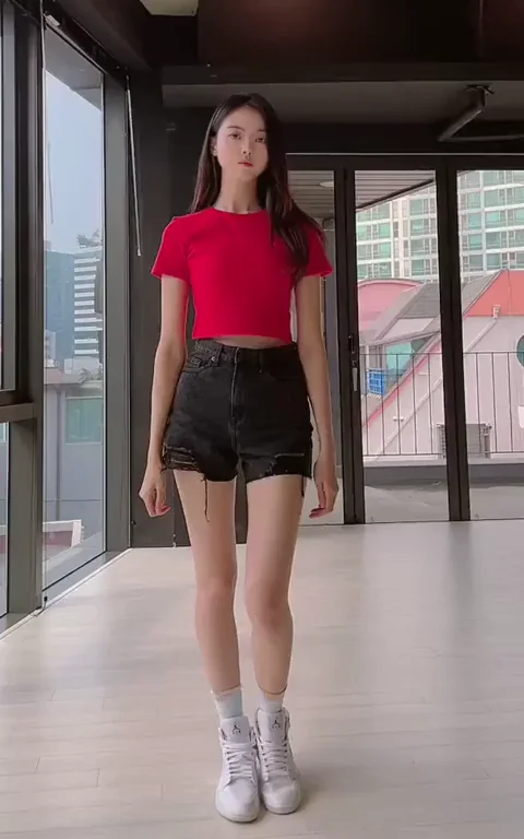 Nayoung's Slutty Dance Tease in Tiny Shorts