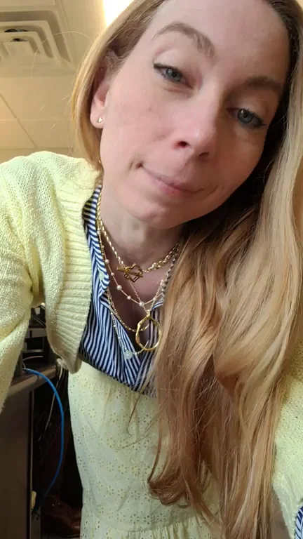 Yellow Tease Strip at Work! 🔥 46yo MILF Bends & Flashes 🍑💛