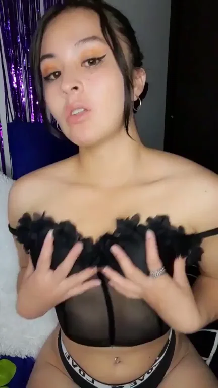 New Roomie Slut Teases with Sheer Lingerie and Slutty Curves