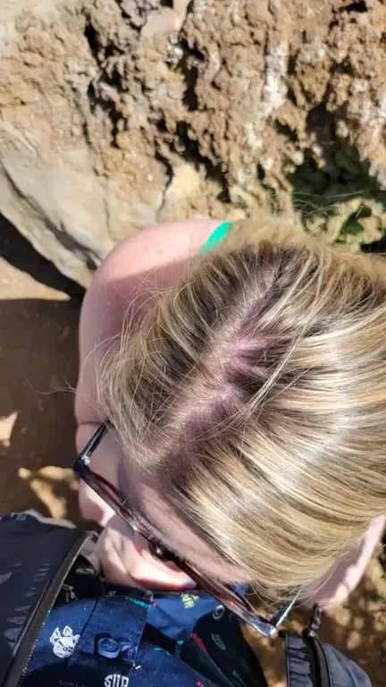 Blonde Slut Sucks Cock in National Park 😈🍆✅