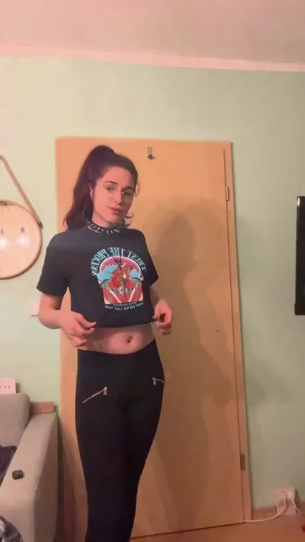 Isn't it a nice view when a beautiful girl gets out her 8 inc cock?