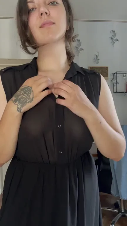 Goth Slut Begs for Thick Cum on Her Soft Pretty Tits 💦🖤