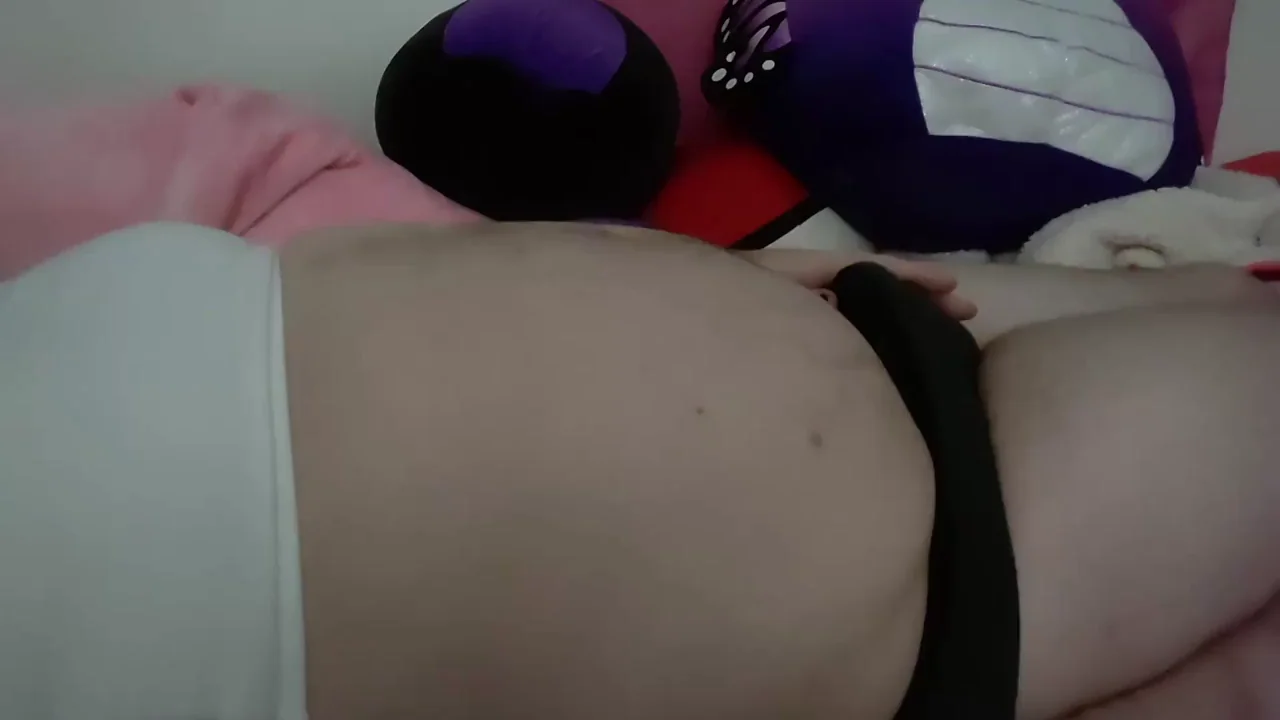 Chubby T-Girl's Massive Girlcock Bulges in Tight Panties, Begging for a Sucking 🤤