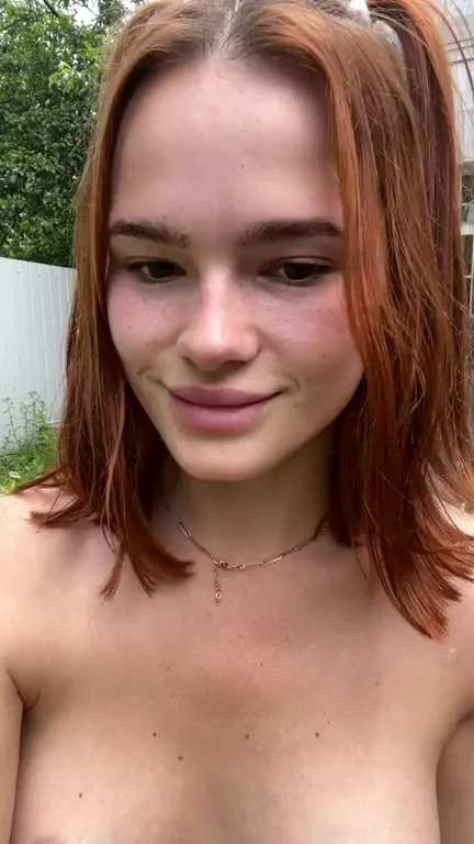 today the weather is great for sunbathing topless in the garden. Will you join?