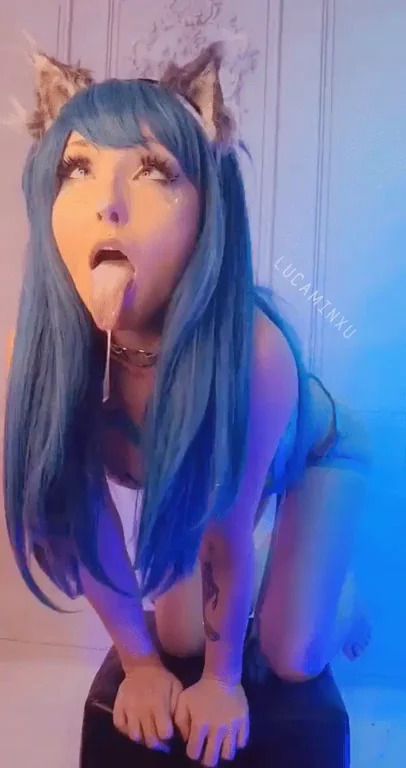Will You Stroke Your Cock for This Ahegao Kitty? 🐱💦 uwu