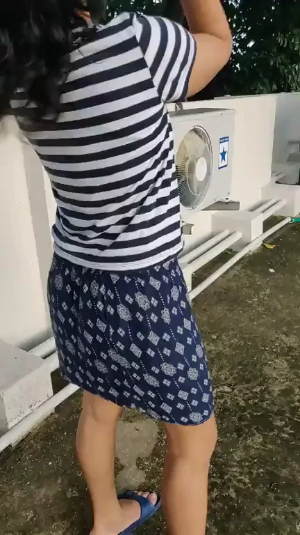 Sexy Striped Tease Afternoon Ass Show