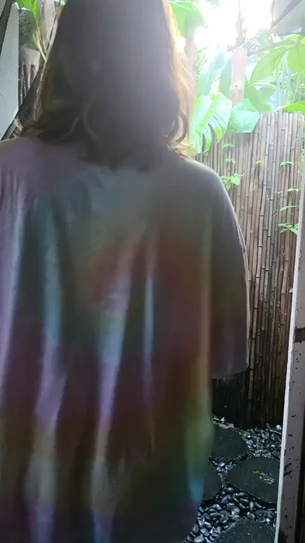 Cleaning my cute naked self in the outdoor shower!